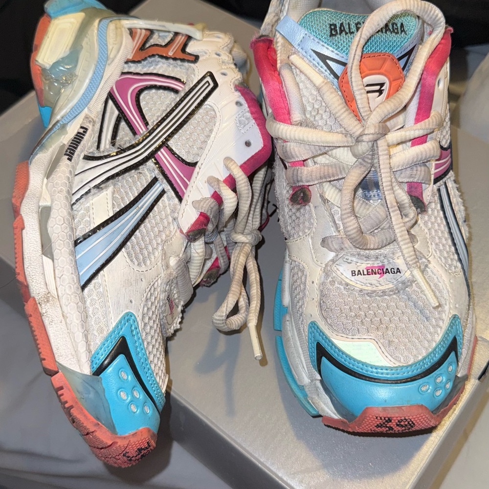 Balenciaga Multicolor Sneakers - White, Blue, Pink - Picture 7 of 7